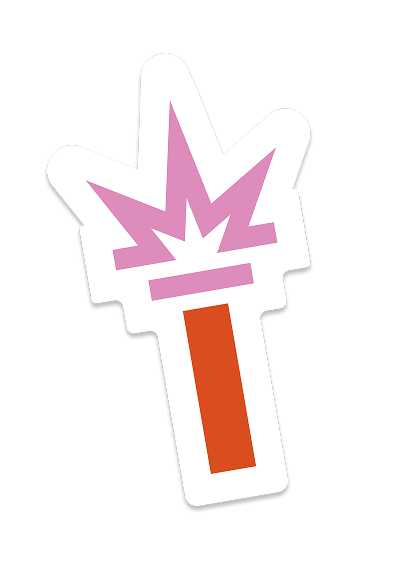 Tigers Olympiad Pink Torch Logo